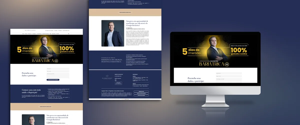 Landing page do Dr. Thiago Becker para jornada de pacientes de cirurgia bariátrica em Goiânia