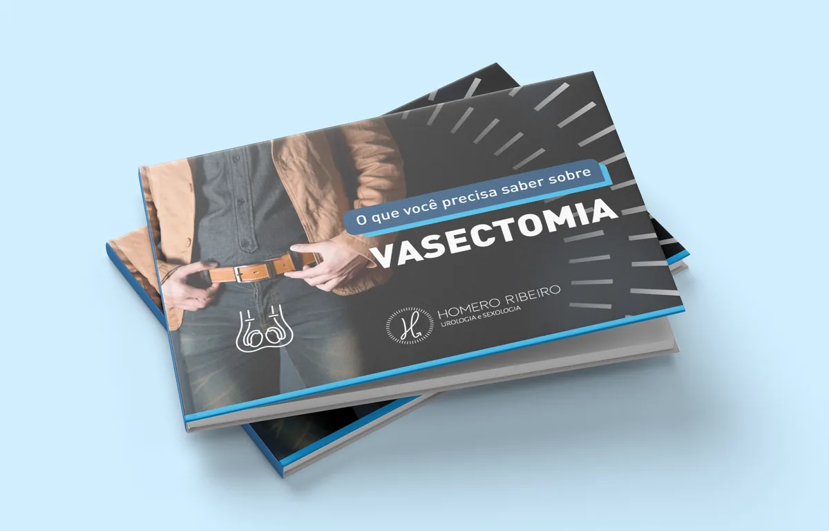 E-book impresso do Dr. Homero Ribeiro sobre vasectomia, urologia e sexologia