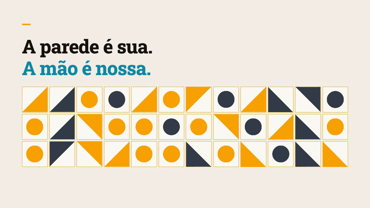 A parede é sua, a mão é nossa: a marca entra antes do desenho, peças diferentes na mesma casa, o que a regra da profissão não permite não entra, e a parede fecha todo mês.